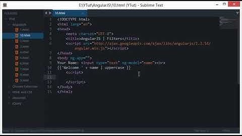 AngularJS Tutorial 10 Introduction To Filters