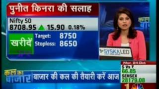 CNBC Awaaz Kal Ka Bazaar 24 Oct 2016 Mr.Puneet Kinra- Bonanza Portfolio On Nifty