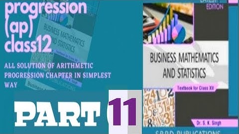 #11Arithmetical progression class 12thBusinessMathematics[ jac board]chapter-1(समांतरश्रेणी)egno18