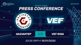 Gaziantep v VEF Riga - Press Conference - Basketball Champions League 2019