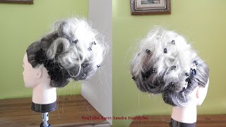 Easy Halloween hairstyle with volume 🎃 👻 Easy Halloween Spider Web Chignon
