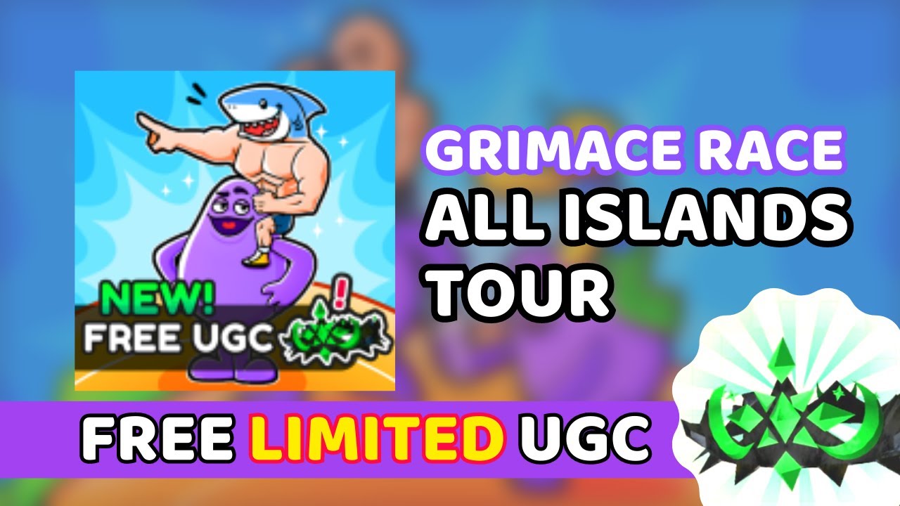 Roblox Grimace Race 🌎 ALL ISLANDS 🌎 World Tour [FREE LIMITED UGC