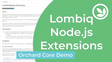 Lombiq Node.js Extensions - Orchard Core Demo