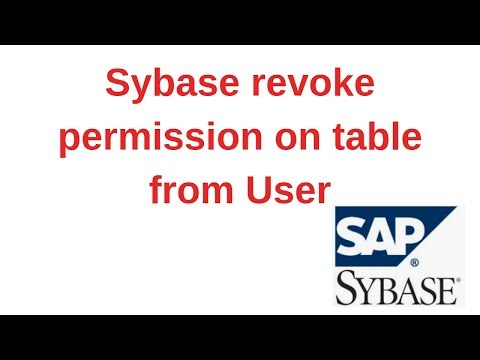 15. Sybase Tutorial: Revoke Sybase Permission from user