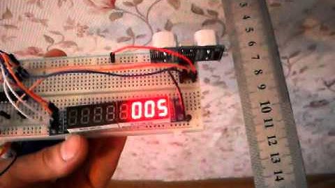 Подключение ультразвукового модуля HC-SR04 к PIC