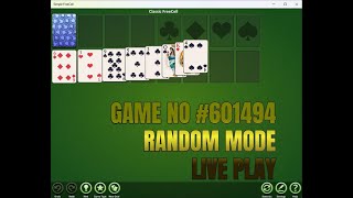 HOW TO PLAY FREECELL SOLITAIRE GAME NO #601494 - LIVE PLAY - RANDOM MODE FOR BEGINNER #freecell screenshot 5