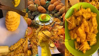 Super Unique Masala Pineapple | Amazing Pineapple Cutting Skills