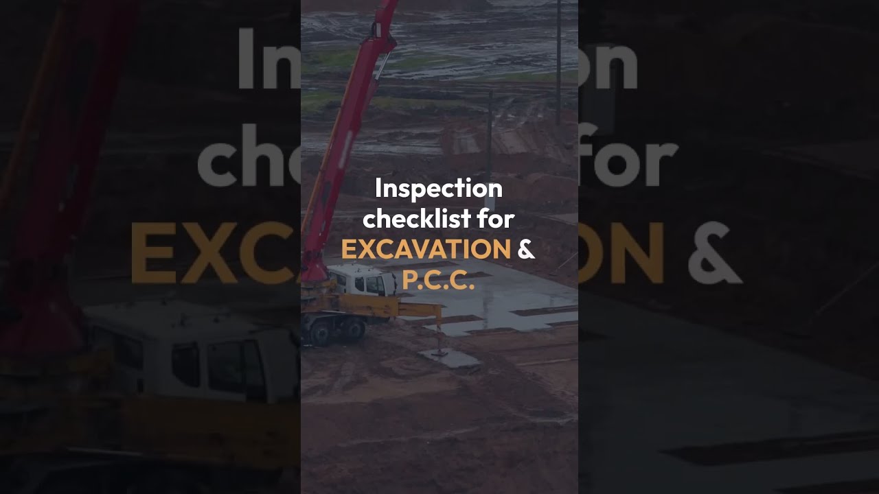 Inspection checklist for EXCAVATION & P.C.C. | Civil Engineering