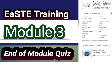 End of Module 3 Quiz Complete Solution with 💯 Marks| End of Module Quiz of Module 3