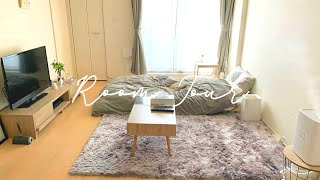 SUB【ルームツアー】お部屋を広く見せるナチュラルおしゃれな1人暮らし女子のお部屋紹介/1K9帖 | Living the Simple Life (House Tour)