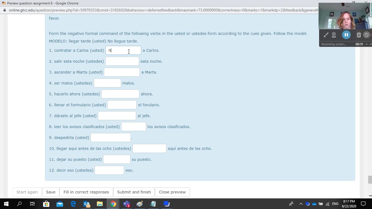 How To Complete A Negative Command Activity YouTube