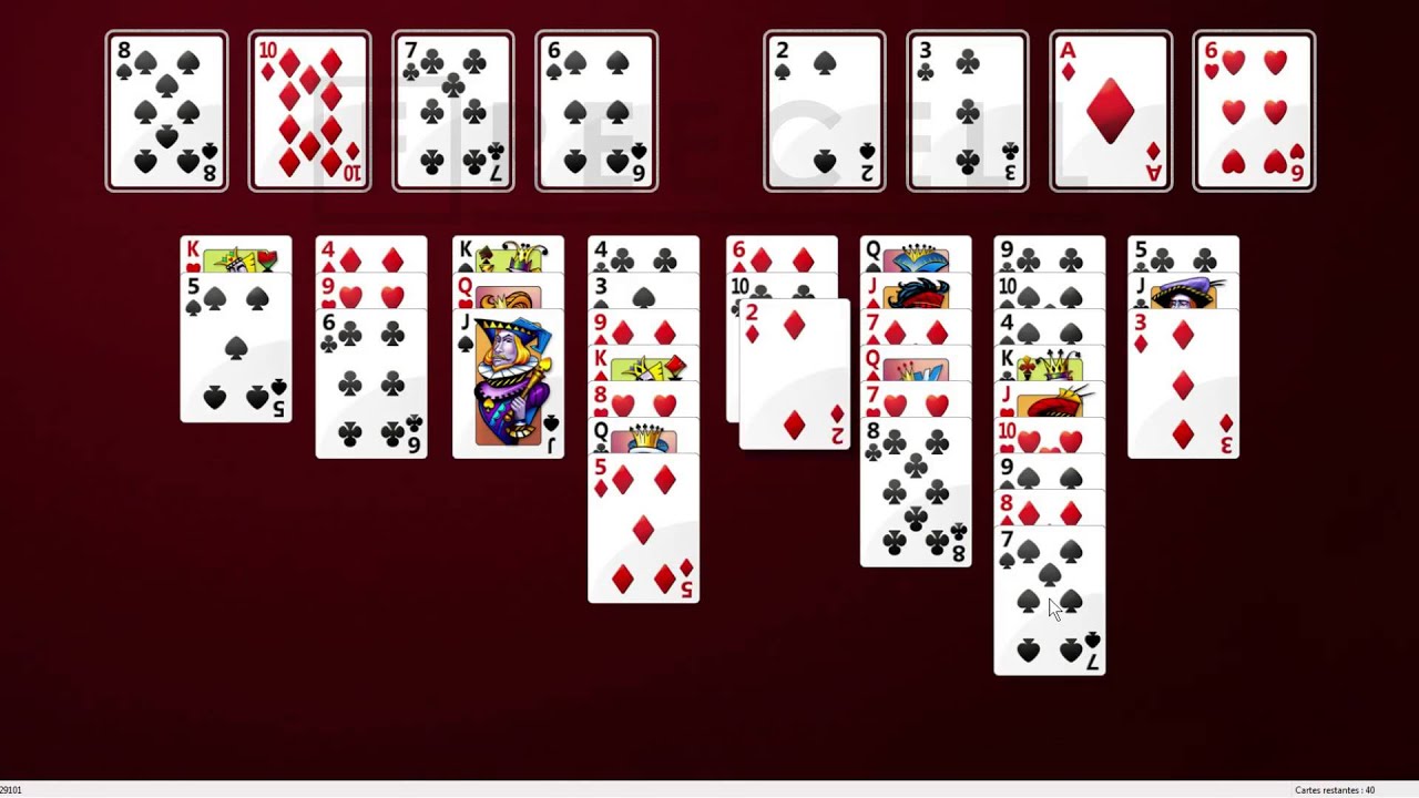 Solution to freecell game 