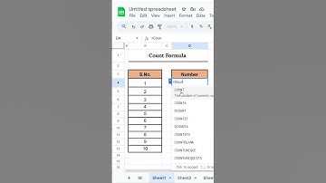 How to Create a Count Function in Google Sheet