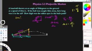 physics 3.3 Baseball problem Projectile motion