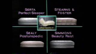 1990 Craftmatic III Adjustable Bed 'At flay bed prices' TV Commercial