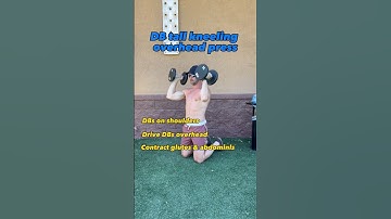 DB tall kneeling overhead press #shoulderworkout #strengthandconditioning #strongman