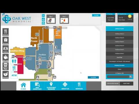 Wayfinding Digital Signage with 2D Map