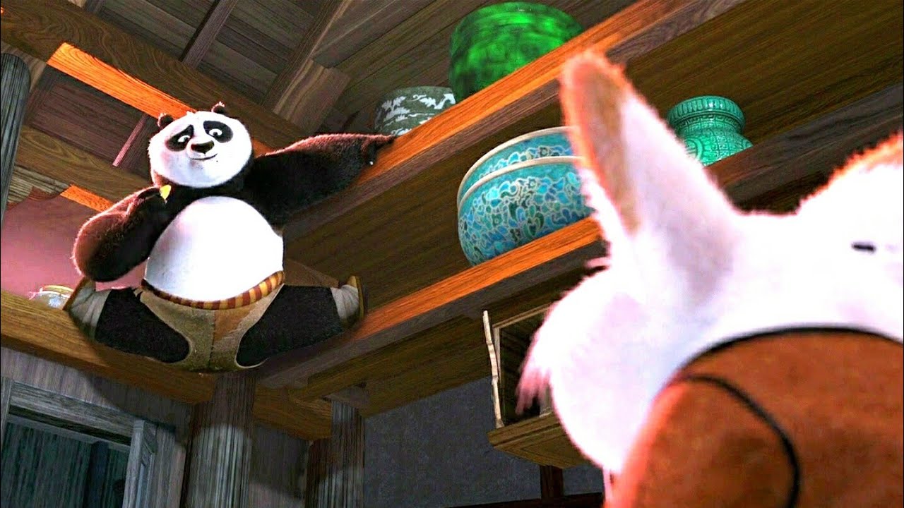 Most funny scene in Kung Fu Panda   Po Stealing Monkeys Cookies