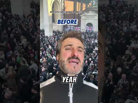 NEWCASTLE UTD FANS BEFORE & AFTER WEMBLEY CUP FINAL Trip