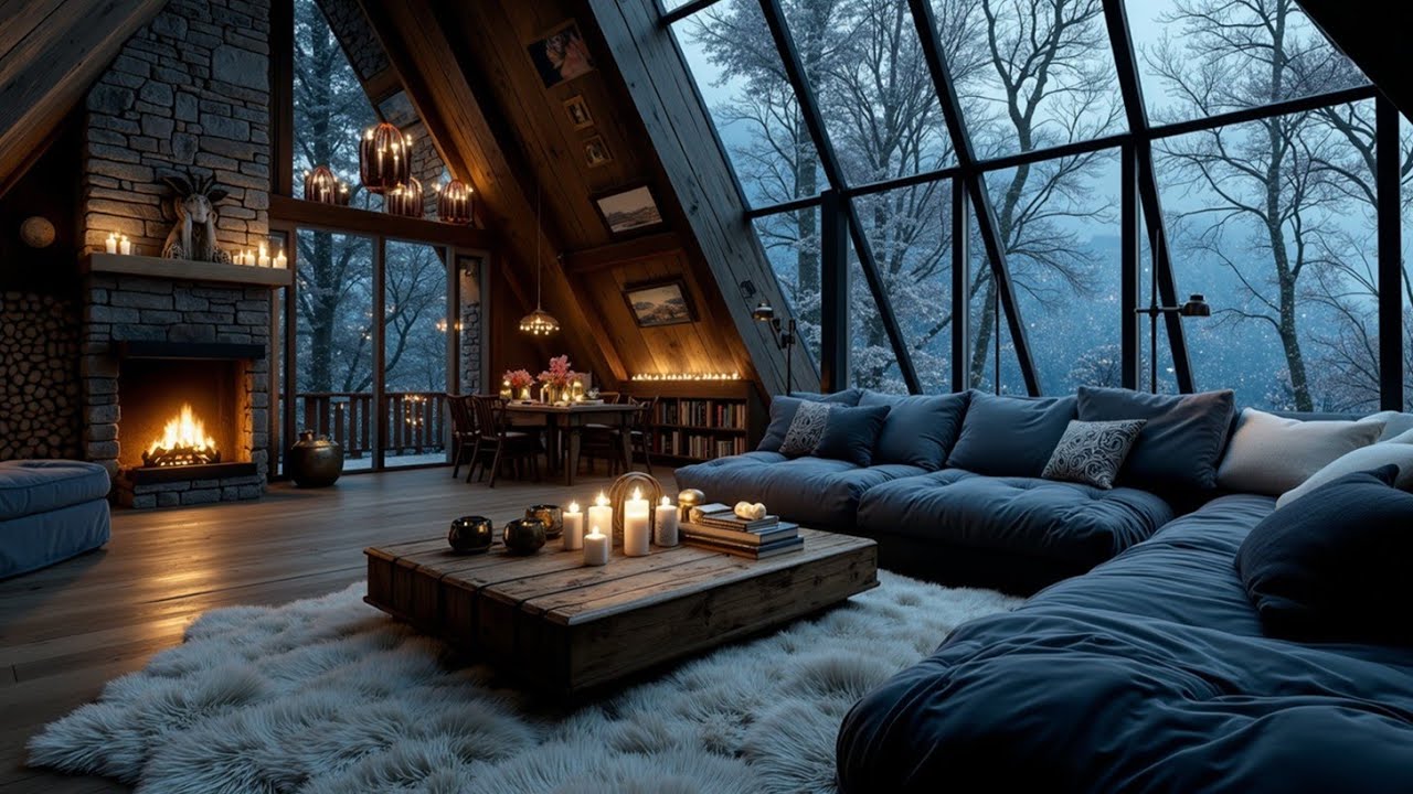 3 Часа Уютная Зимняя Атмосфера Фортепианной Комнаты | Расслабляющая Фортепианная Музыка