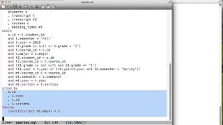 Database Systems, Advanced SQL Features