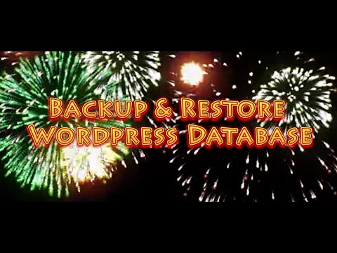 BACKUP & RESTORE WORDPRESS