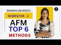 AFM | ACCOUNTING FOR MANAGEMENT | TOP 6 PROBLEMATIC METHODS | MBA SEM-1 | OU | @shivanipallela