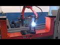 Robotic welding of hydraulic tanks