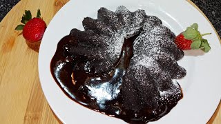 مولتن كيك chocolate lava cake | فاطمه ابو حاتي 