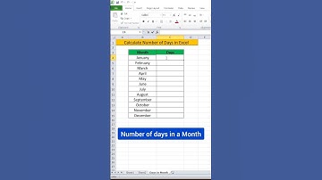 How to Calculate Numbers of days in each month in Excel ll EOMONTH Excel Tutorial #exceltips