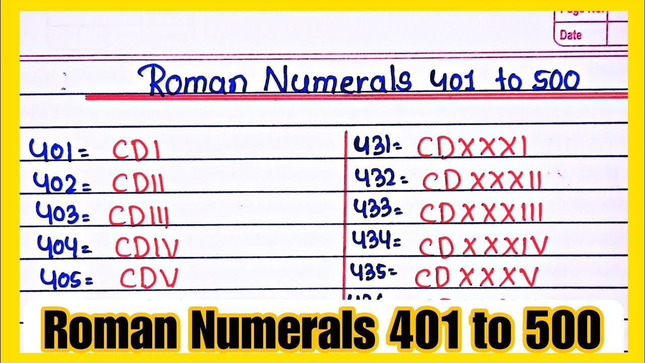 Roman Numerals From 401 To 500 Roman Numbers 401 To 500 Roman roman-numerals-from-401-to-500-roman-numbers-401-to-500-roman