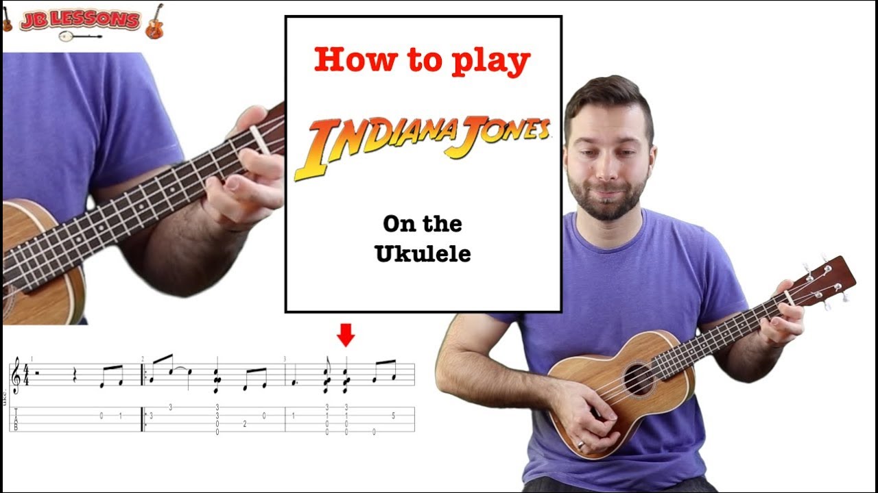 how to play the indianna jones theme on ukulele jb lessons youtube