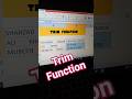 Trim Function in excel #shorts #trim #trimfunction #excel #formula1