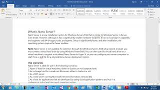 What Is Nano Server and NANO Server Features