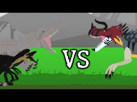 Indominus rex,Indoraptor and Scorpius rex vs Ultimasaurus | AUTO RPG Anything