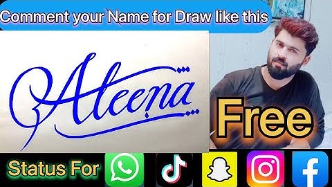 Aleena Name Signature Calligraphy Status | How to Cursive write with cut Marker #aleena