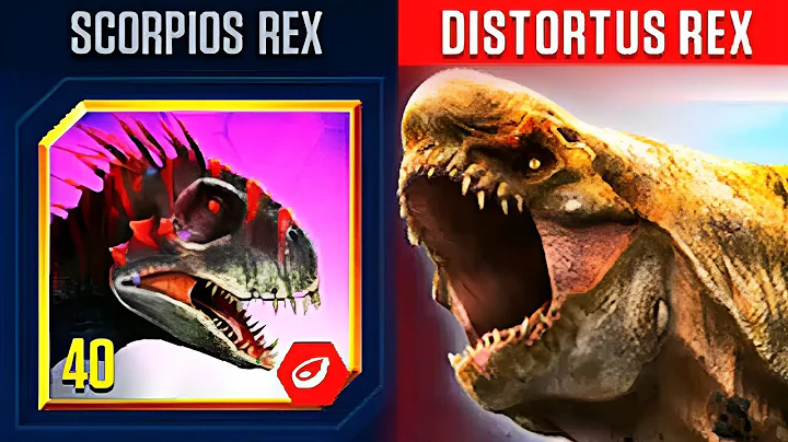 DISTORTUS REX VS SCORPIOS REX | JURASSIC WORLD THE GAME