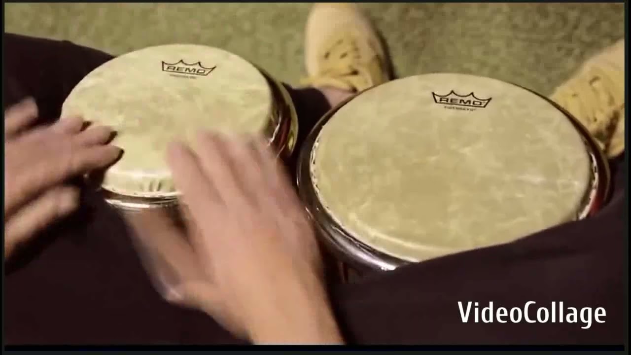 تمرين إيقاع على الة البونجز بشكل مفصل ايقاع ٤من٤/ 4/4