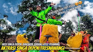 AKTRASI SINGA DEPOK TRESNAWANGI || SINGA DEPOK JUARA SUBANG || Aktrasi 4 Singa Live Ciherang Subang
