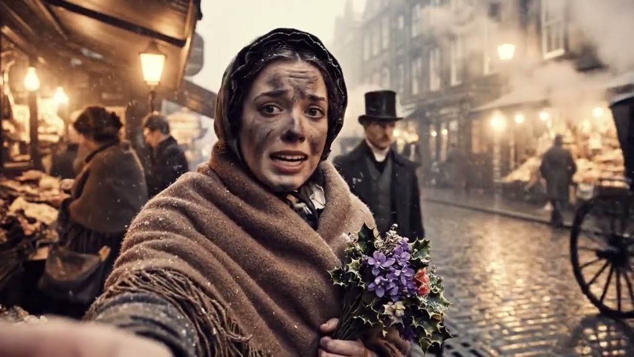 A Walk Through Victorian London New Year Eve 1860 | Fogy Night Atmosphere 