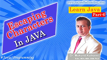 Escaping Characters in Java | Special characters | Escaping Sequences | Java 6 | Learn Java | \n \t
