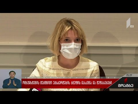 ომბუდსმენის შექმნილი ექსპერტების ჯგუფის დასკვნა და შეფასებები