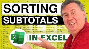 Excel - Sorting After Adding Subtotals in Excel - Episode 2074