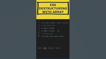 Destructuring with array in javascript #javascript #reactjs