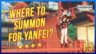 YANFEI BANNER PULLS  | Lucky Wishing Summon Spot for Fun | where to summon Yanfei | ritual spot? 1.5