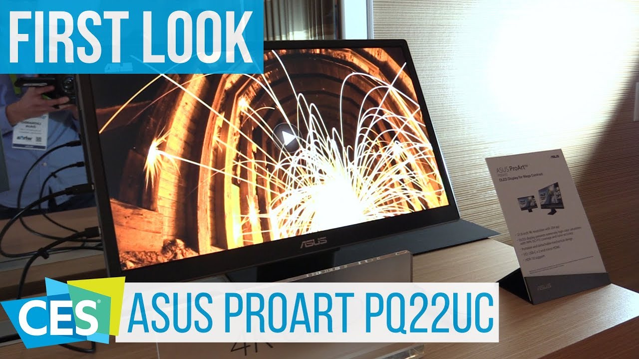Asus ProArt PQ22UC 4K OLED Monitor First Look #CES2018 - YouTube
