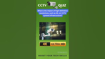 How Does 4K Resolution Impact CCTV System Infrastructure? #cctvquiz