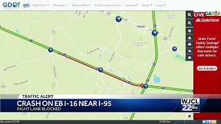 Traffic wreck on I-16 near I-95