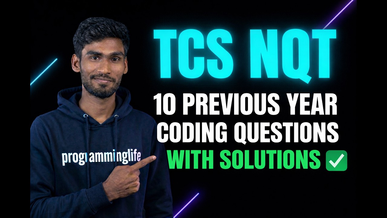 TCS NQT 10 Previous Year Coding Questions with Solutions | Crack TCS  | Tcs nqt preparation