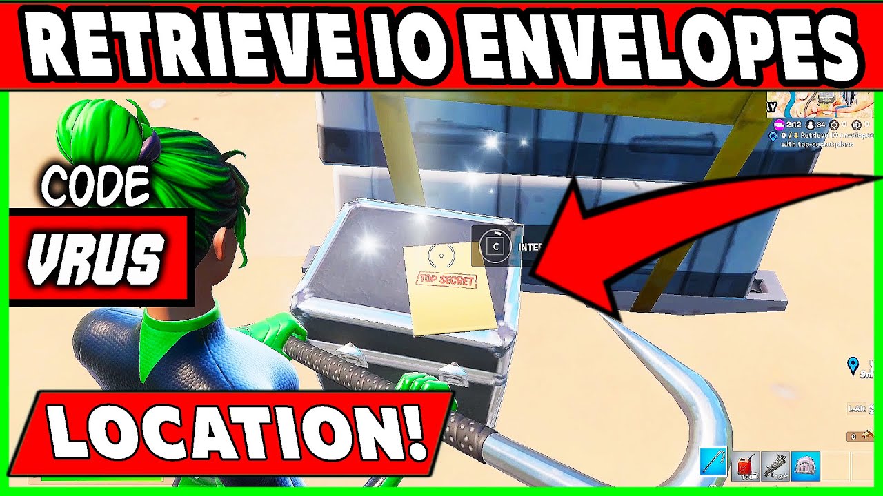 RETRIEVE IO ENVELOPES WITH TOP SECRET PLANS FORTNITE LOCATION! YouTube